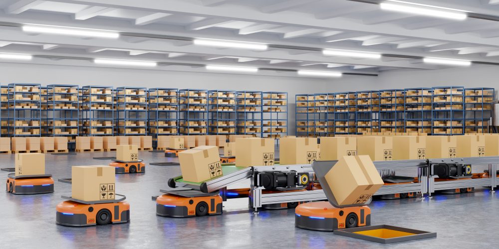 robots-efficiently-sorting-hundreds-parcels-per-hour-automated-guided-vehicle-agv-3d-rendering-implementing robotics