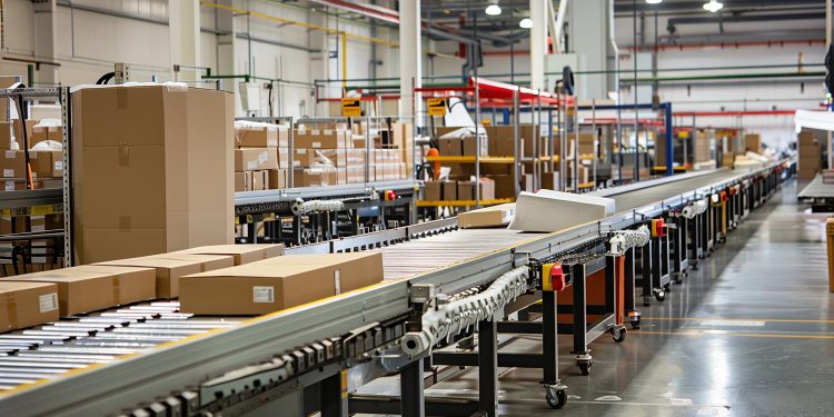 warehouse-with-boxes-one-that-says-word-side_scan-label-conveyor belt