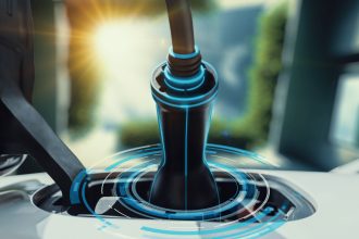 ev-charger-plug-into-electric-car-display-digital-hologram-electric-recharging-sky-closeup-shot-tree-building-cutting-edge-innovation-future-ev-car-energy-sustainability-peruse