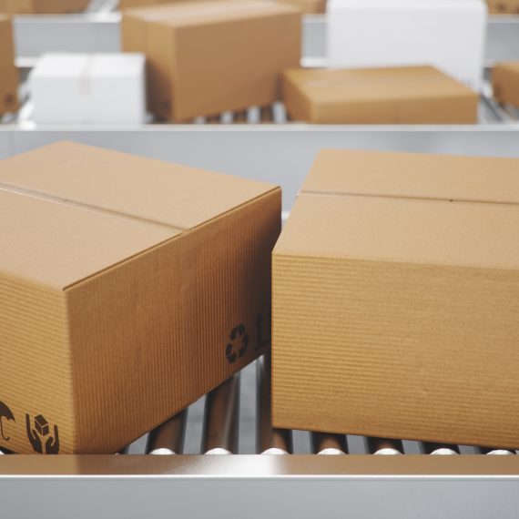 3d-illustration-packages-delivery-packaging-service-parcels-transportation-system-concept-cardboard-boxes-conveyor-belt-warehouse-three-conveyor-belts